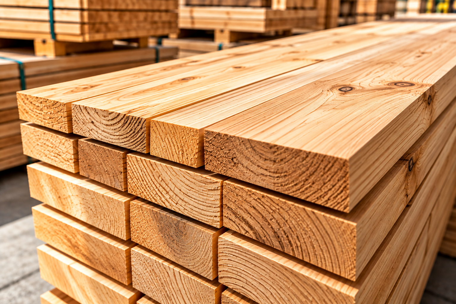 Quality timber boards ready for building projects