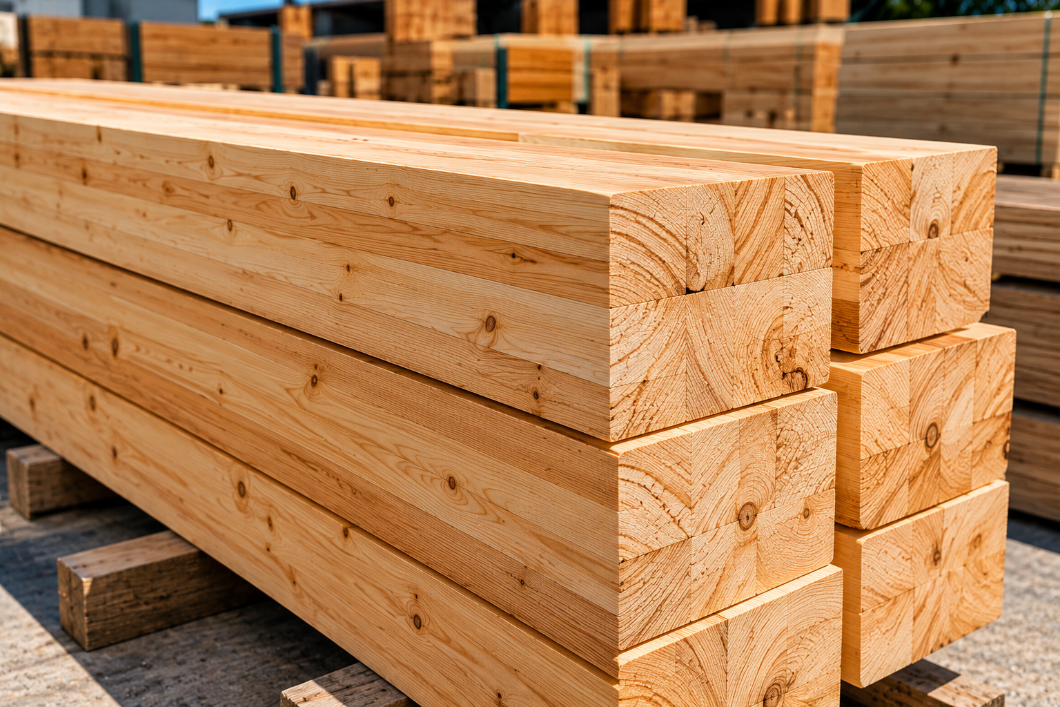 Laminated timber beams